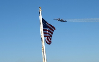 American Flag and the Blue Angels