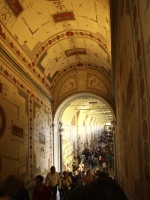 One of the many long hallways