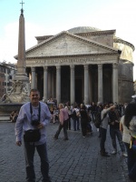 Steve in front of the Pantheon