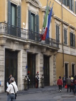 Outside the Senate of the Italian Republic