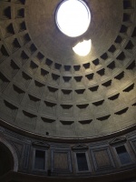 Only light source in the Pantheon