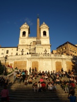 Part way up the Spanish Steps