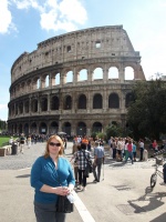 Kari outside the Colosseum