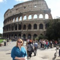 Kari outside the Colosseum