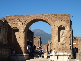 Arch and Mount Vesuvius