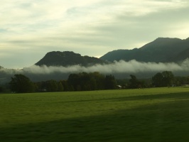 Low clouds along the Alps