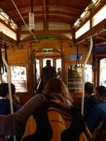 Inside the cable car
