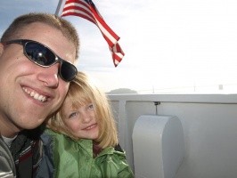 Kaitlyn and Steve on boat to Alcatraz