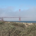 Fog moving across the Golden Gate Bridge
