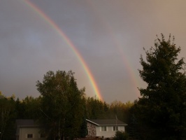 Closeup of Double Rainbow