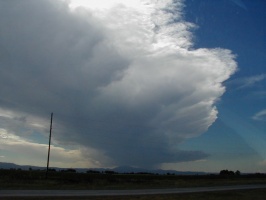 Storm over mountain in Wyoming