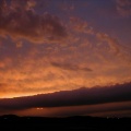 This is a picture of a early morning sunrise after a night of storms.