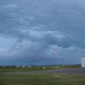 Cloud lowering approaching the airport