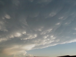 Mammatus from exiting storm