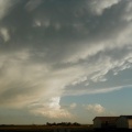White mammatus and storm to the south