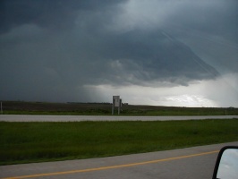 Storm south of Interstate 94, between Jamestown, ND and Bismarck, ND