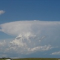 Closer view of the thunderstorm