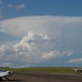 Mature thunderstorm with new development to the southwest