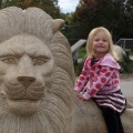Kaitlyn Riding a Lion 2
