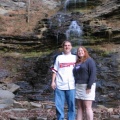 Another picture of Kari and Steve infront of the waterfall