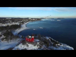 Marquette Lighthouse on January 23, 2016